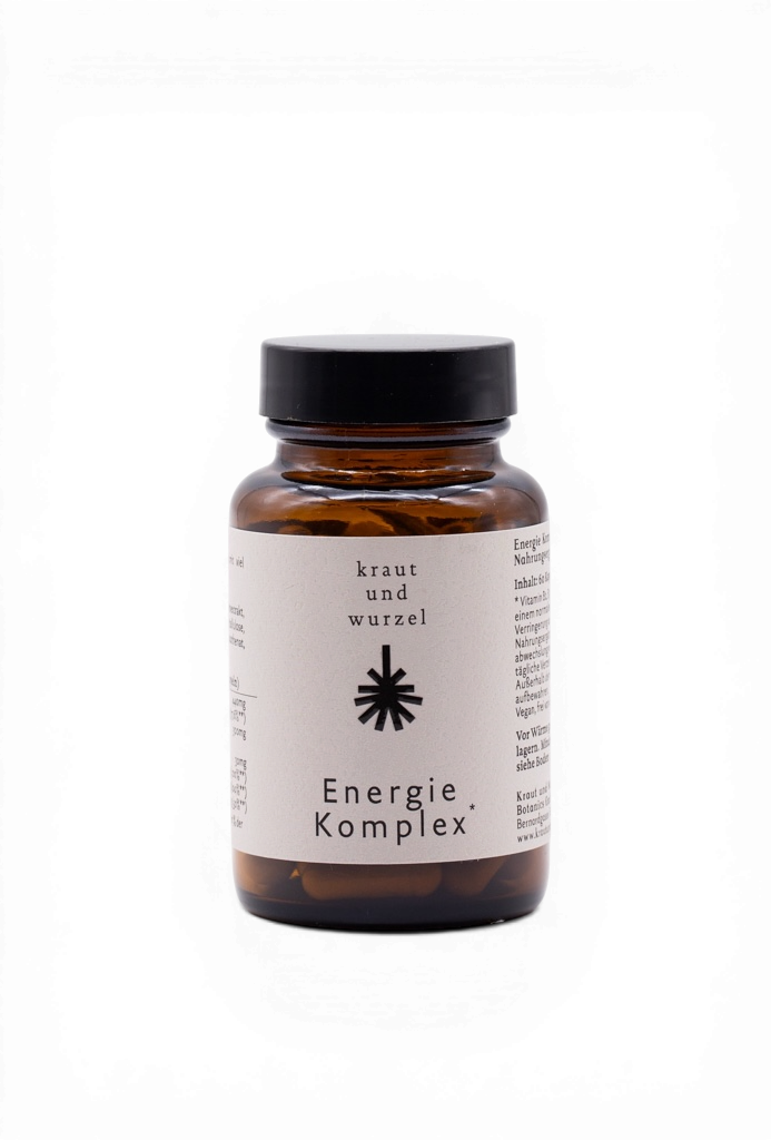 Energie Komplex Kapseln im Tablettenglas
